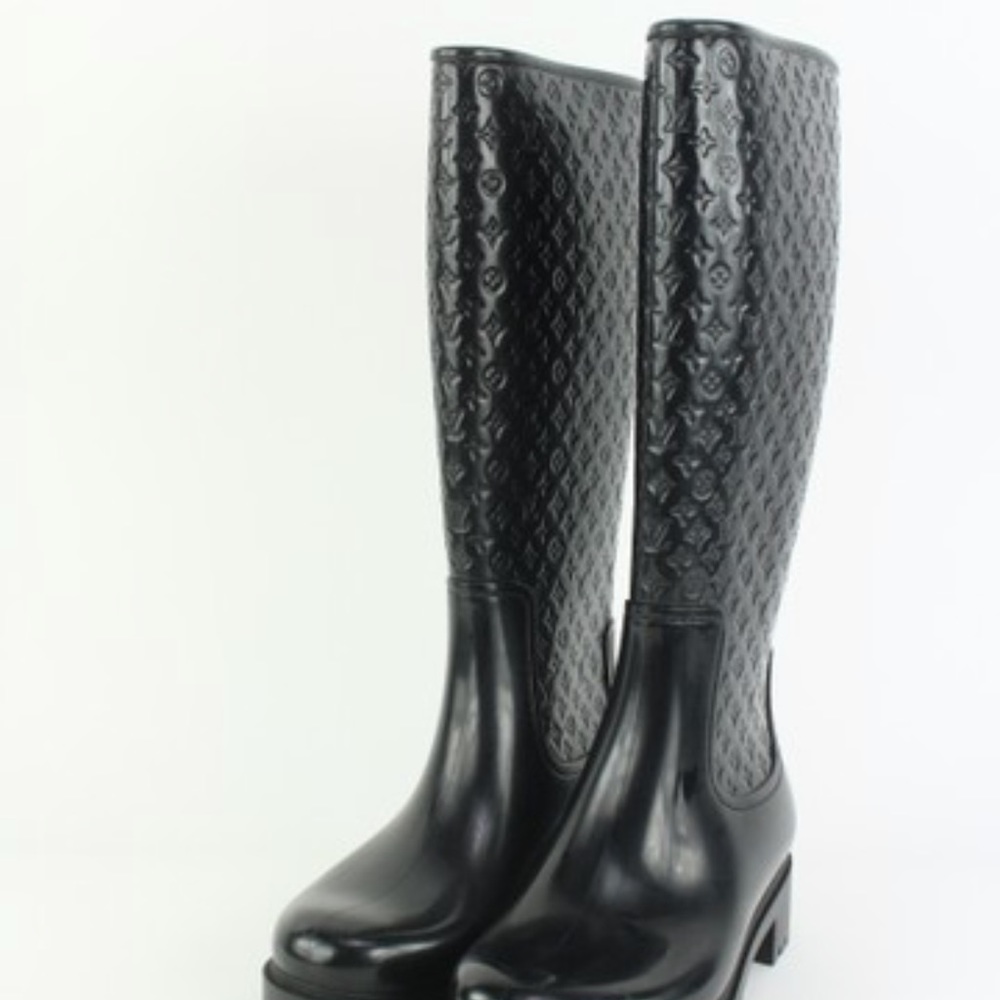 Louis Vuitton monogram rain boots